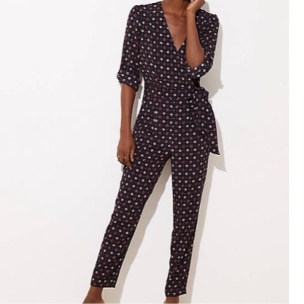 Loft NWT Bejeweled Surplice Jumper